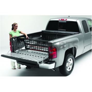 Roll-N-Lock Bed Cargo Divider Flip-Up Aluminum Black - CM565-3