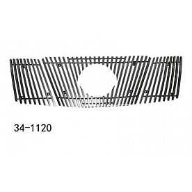 Paramount Automotive Grille Insert - Polished Aluminum 8 Millimeter Vertical Style - 341120