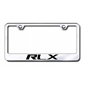 Automotive Gold License Plate Frame - Silver Stainless Steel - LFRLXEC