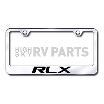 Automotive Gold License Plate Frame - Silver Stainless Steel - LFRLXEC