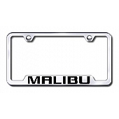 Automotive Gold License Plate Frame - Silver Stainless Steel - GFMALEC