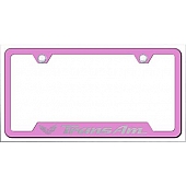 Automotive Gold License Plate Frame - Pink Stainless Steel - GFTRAEP