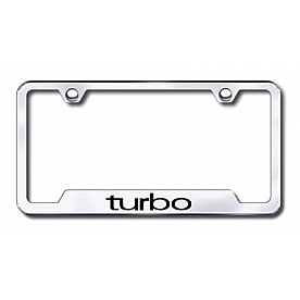 Automotive Gold License Plate Frame - Silver Stainless Steel - GFTUREC