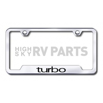 Automotive Gold License Plate Frame - Silver Stainless Steel - GFTUREC