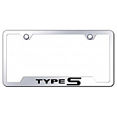 Automotive Gold License Plate Frame - Silver Stainless Steel - GFTYPEC