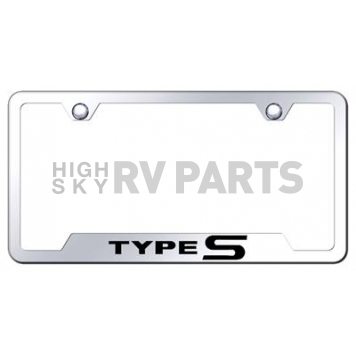 Automotive Gold License Plate Frame - Silver Stainless Steel - GFTYPEC