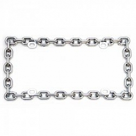 Vintage Parts License Plate Frame - Silver Chrome Plated Plastic - 8231