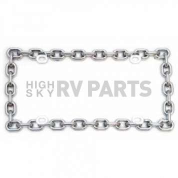 Vintage Parts License Plate Frame - Silver Chrome Plated Plastic - 8231
