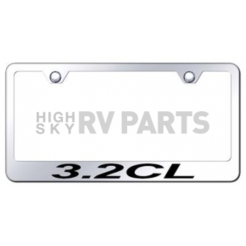 Automotive Gold License Plate Frame - Silver Stainless Steel - LF32CEC