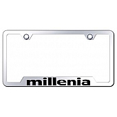 Automotive Gold License Plate Frame - Silver Stainless Steel - GFMILEC