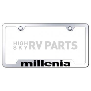 Automotive Gold License Plate Frame - Silver Stainless Steel - GFMILEC