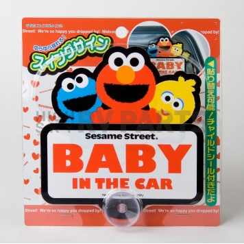 Nokya Decal - Baby In Car With Baby Elmo And Cookie Monster And Big Bird Blue/ White/ Red/ Yellow - SEIST23