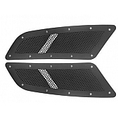 Drake Automotive Hood Vent - Black Rectangular Satin - FR3Z16C630