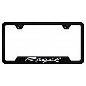 Automotive Gold License Plate Frame - Black Stainless Steel - GFREGEB