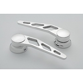 Lokar Performance Interior Door Handle - Silver Polished Aluminum Set Of 2 - IDH2011