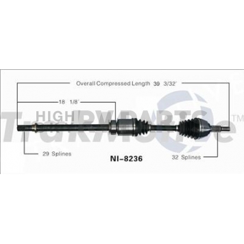 TrakMotive CV Axle Shaft - NI-8236