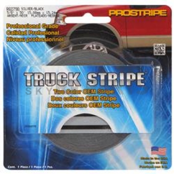 Trimbrite Pinstripe Tape - Double Stripe Silver And Black - R60798