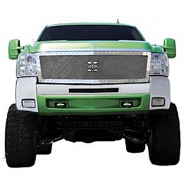 T-Rex Truck Products Grille Insert - Mesh Rectangular Polished Stainless Steel - 6711130