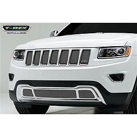 T-Rex Truck Products Grille Insert - Mesh Rectangular Triple Chrome Plated Stainless Steel - 44488