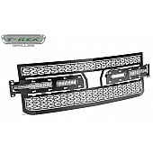ZROADZ Grille Insert - 1 Piece Laser Cut Style Black Powder Coated Mild Steel - Z311261