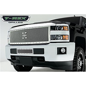 T-Rex Truck Products Grille Insert - Mesh Rectangular Polished Stainless Steel - 6711230