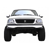 T-Rex Truck Products Grille Insert - Mesh Trapezoid Black Powder Coated Steel - 6715801