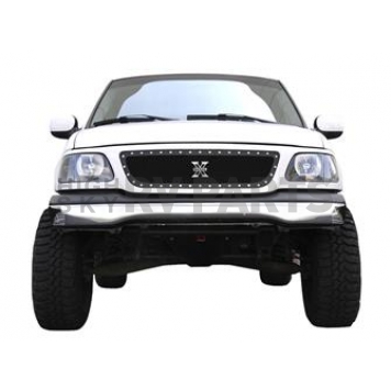 T-Rex Truck Products Grille Insert - Mesh Trapezoid Black Powder Coated Steel - 6715801