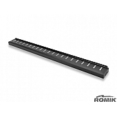 Romik USA Running Board Black Anodized Aluminum Stationary - 87382319