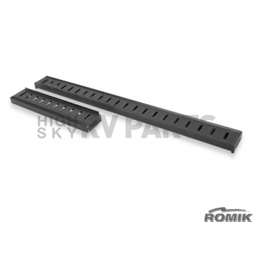 Romik USA Running Board Black Anodized Aluminum Stationary - 87382319-2