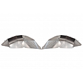 Fishbone Offroad Fender Well Liner Raw Aluminum Silver - Rear Set Of 2 - FB33192R