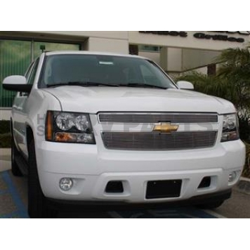 T-Rex Truck Products Grille Insert - Horizontal Bar Rectangular Polished Aluminum - 20051
