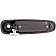 Help! By Dorman Exterior Door Handle - Plastic Black Single - 93559