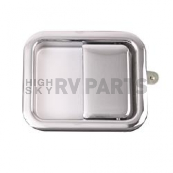 Omix-Ada Exterior Door Handle - Silver Chrome Plated Steel Single - 1181203