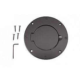 Rugged Ridge Fuel Door Cover -  Black Aluminum - 1142502