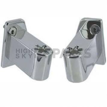 All Sales Exterior Mirror Relocation Bracket Silver Aluminum Set Of 2 - 3411C