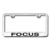 Automotive Gold License Plate Frame - Silver Stainless Steel - LFFOCEC