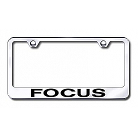 Automotive Gold License Plate Frame - Silver Stainless Steel - LFFOCEC