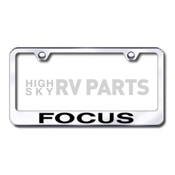 Automotive Gold License Plate Frame - Silver Stainless Steel - LFFOCEC