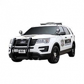 Westin Public Safety Bumper Push Bar 3 Inch Powder Coated Black Steel - 36-2055