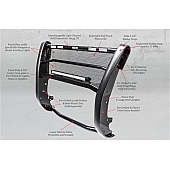 Westin Public Safety Bumper Push Bar 3 Inch Powder Coated Black Steel - 36-52065