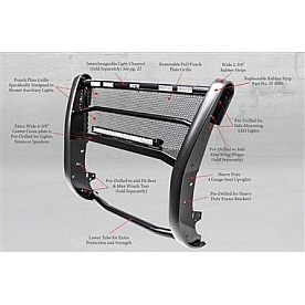Westin Public Safety Bumper Push Bar 3 Inch Powder Coated Black Steel - 36-52065