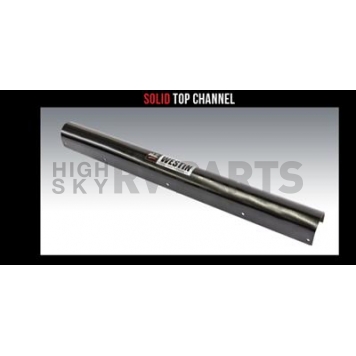 Westin Public Safety Bumper Push Bar Top Channel Cover Powder Coated Black Steel - 36-6005