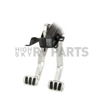 Lokar Performance Brake and Clutch Pedal Assembly - Silver Aluminum - BCA9513
