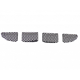 Street Scene Bumper Grille Insert Mesh Chrome Plated Silver Steel - 95078613