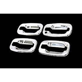 Paramount Automotive Exterior Door Handle Cover - Silver ABS Plastic Triple Chrome Plated - 640118