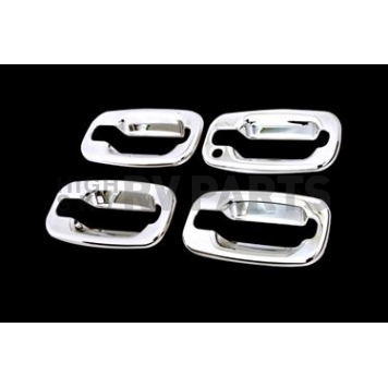Paramount Automotive Exterior Door Handle Cover - Silver ABS Plastic Triple Chrome Plated - 640118