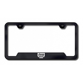 Automotive Gold License Plate Frame - Black Stainless Steel - GFJEEGEB