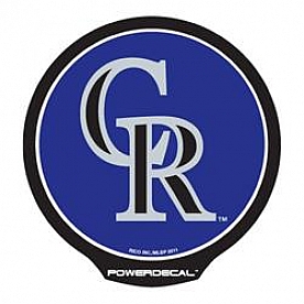 POWERDECAL Decal - Colorado Rockies Logo Black Plastic 4-1/2 Inch - PWR6401