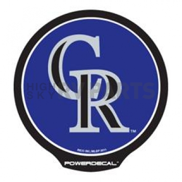 POWERDECAL Decal - Colorado Rockies Logo Black Plastic 4-1/2 Inch - PWR6401