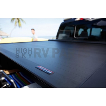 Roll-N-Lock Tonneau Cover Hard Power Retractable Black Matte Aluminum - RC131E